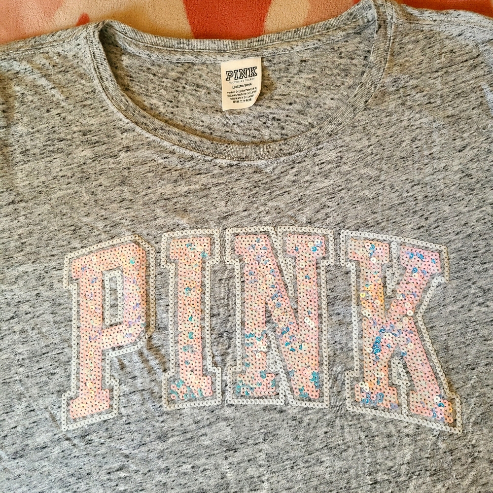 SOLD PINK Victoria's Secret bling shirt